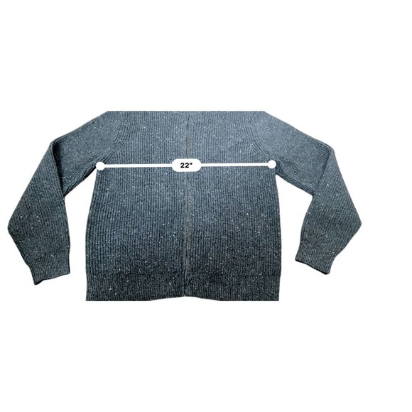 Marine Layer Inverness Sweater Jacket XL Charcoal White &/Blue Specks Zip-Up NWT - Picture 2 of 7